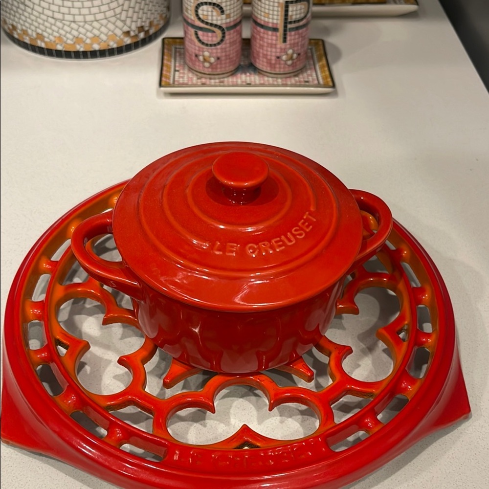 Le Creuset Green Stoneware Mini Cocotte